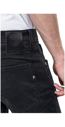 11.5 OZ HYPERFLEX CLOUDS ANBASS ブラック ストレッチデニム 詳細画像